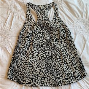 Joie Silk Black & White Tank Top
